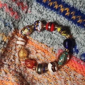 Italian glass beaded bracelet